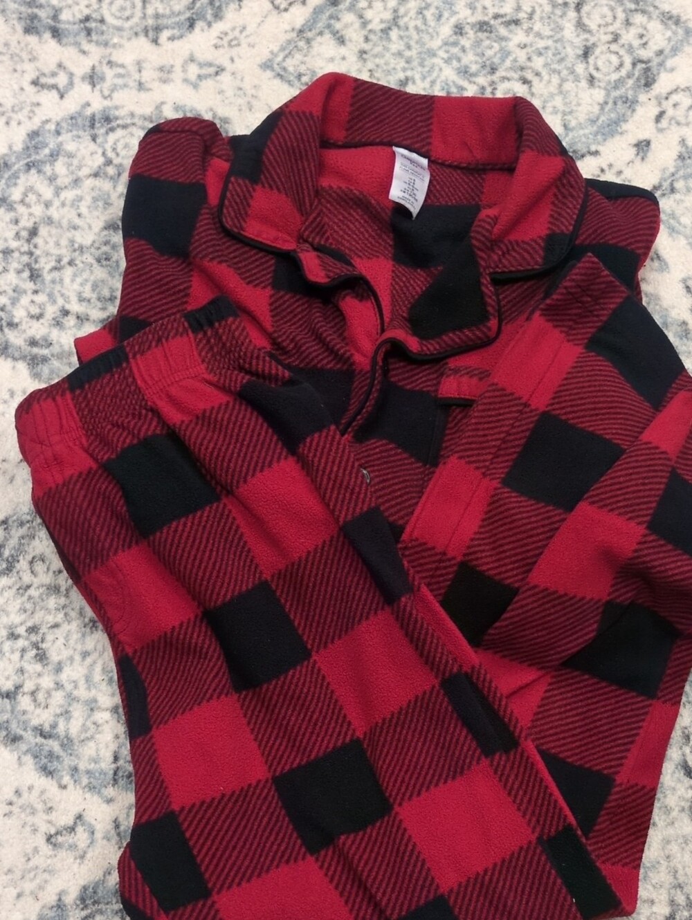 GAP Red and Black Plaid Kids Pajama Set